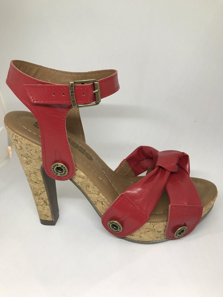 Deise Red Leather Strap - Heels - Galibelle - Bella Lu's Inc