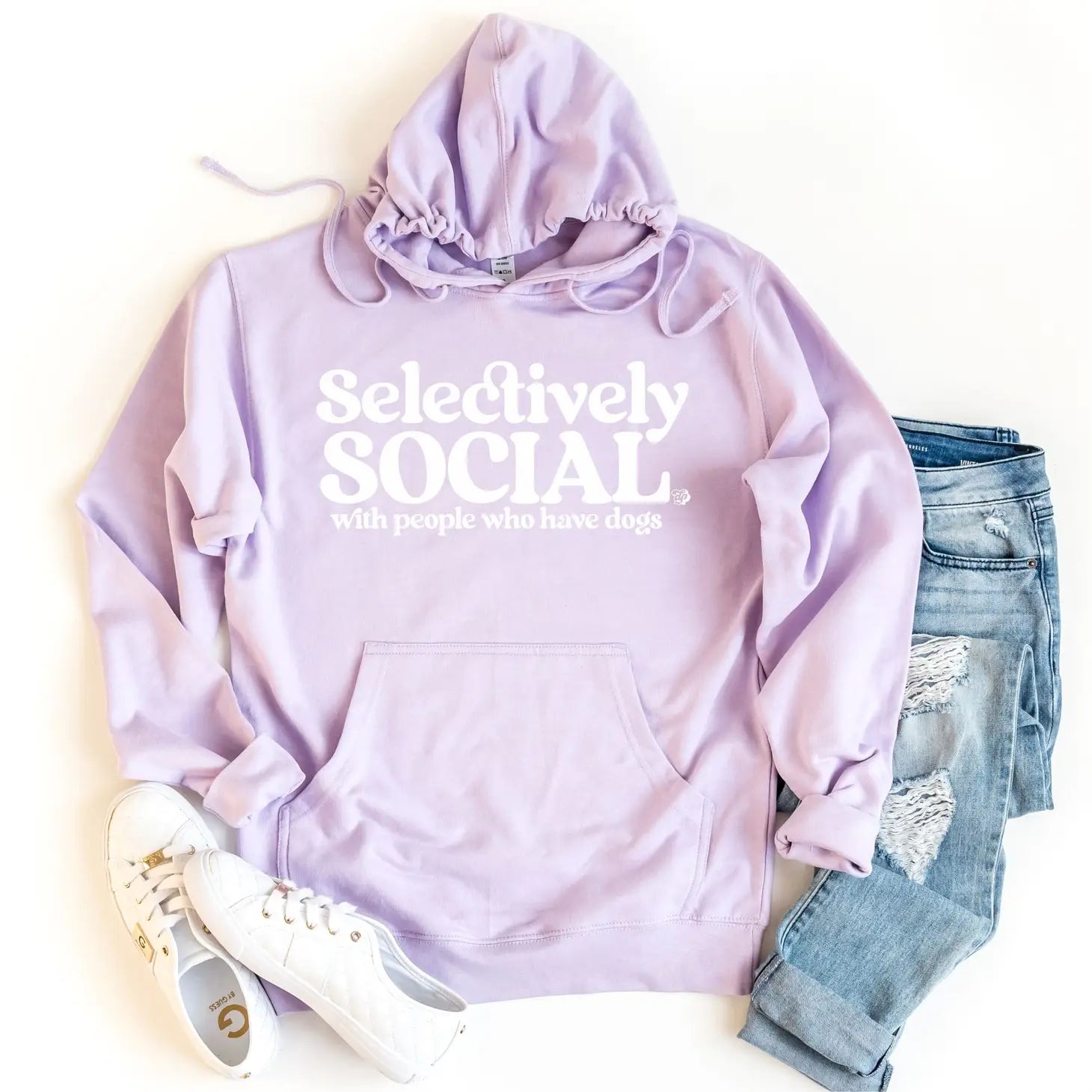 Selectively Social - With People who Have Dogs Hoodie