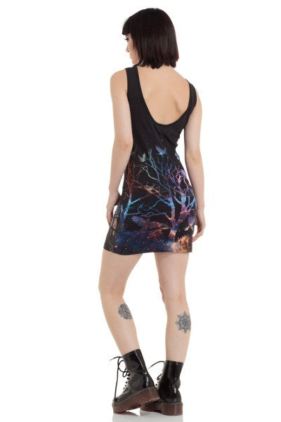 Galaxy Skull Body Con Dress - Womens Tanks - Jawbreaker - Bella Lu's Inc