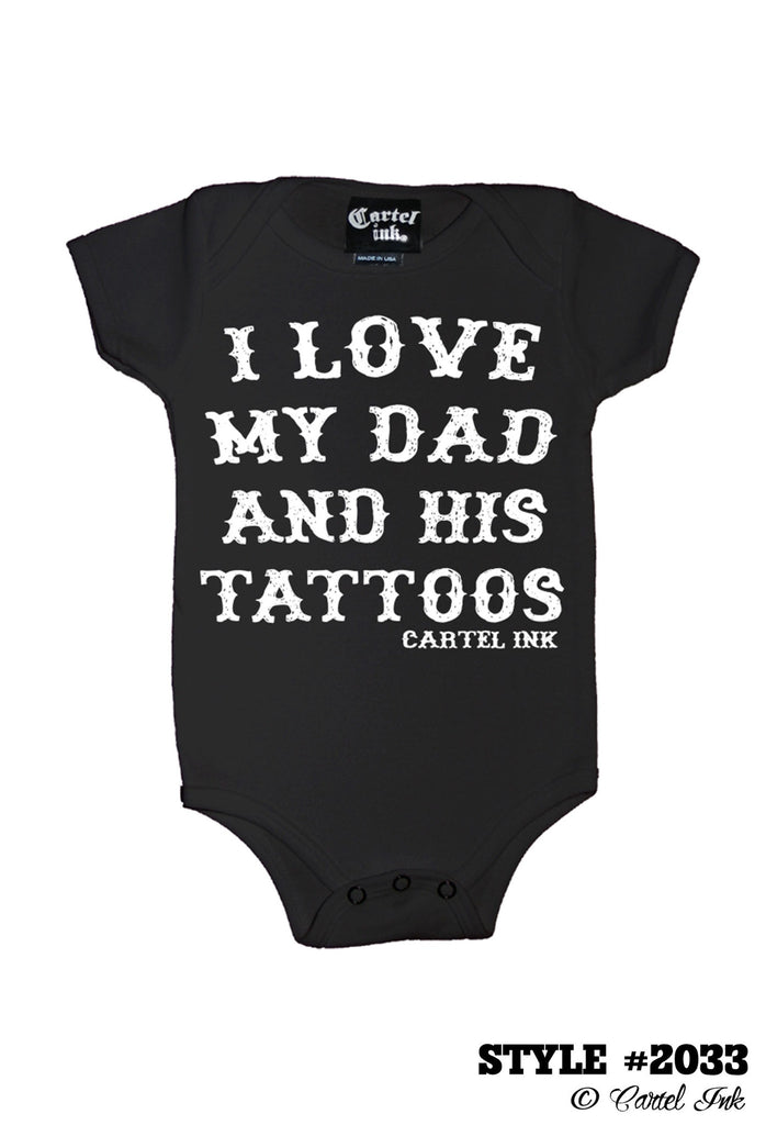I Love my Dad Onesie-Blk - Childrens Onesies - Cartel Ink - Bella Lu's Inc