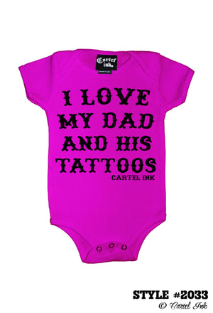 I Love my Dad Onesie-Pink - Childrens Onesies - Cartel Ink - Bella Lu's Inc