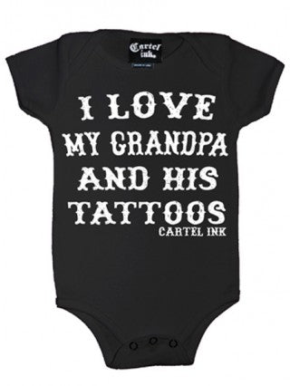 I Love my Grandpa Onesie-Blk - Childrens Onesies - Cartel Ink - Bella Lu's Inc