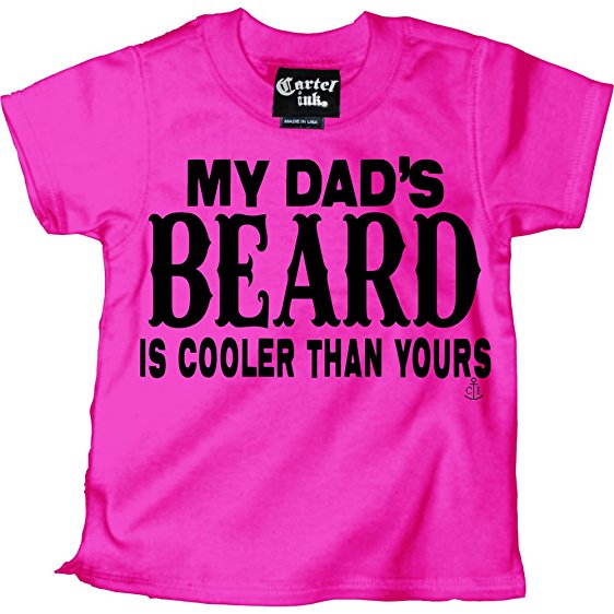 My Dads Beard-Pink - Childrens Tops - Cartel Ink - Bella Lu's Inc