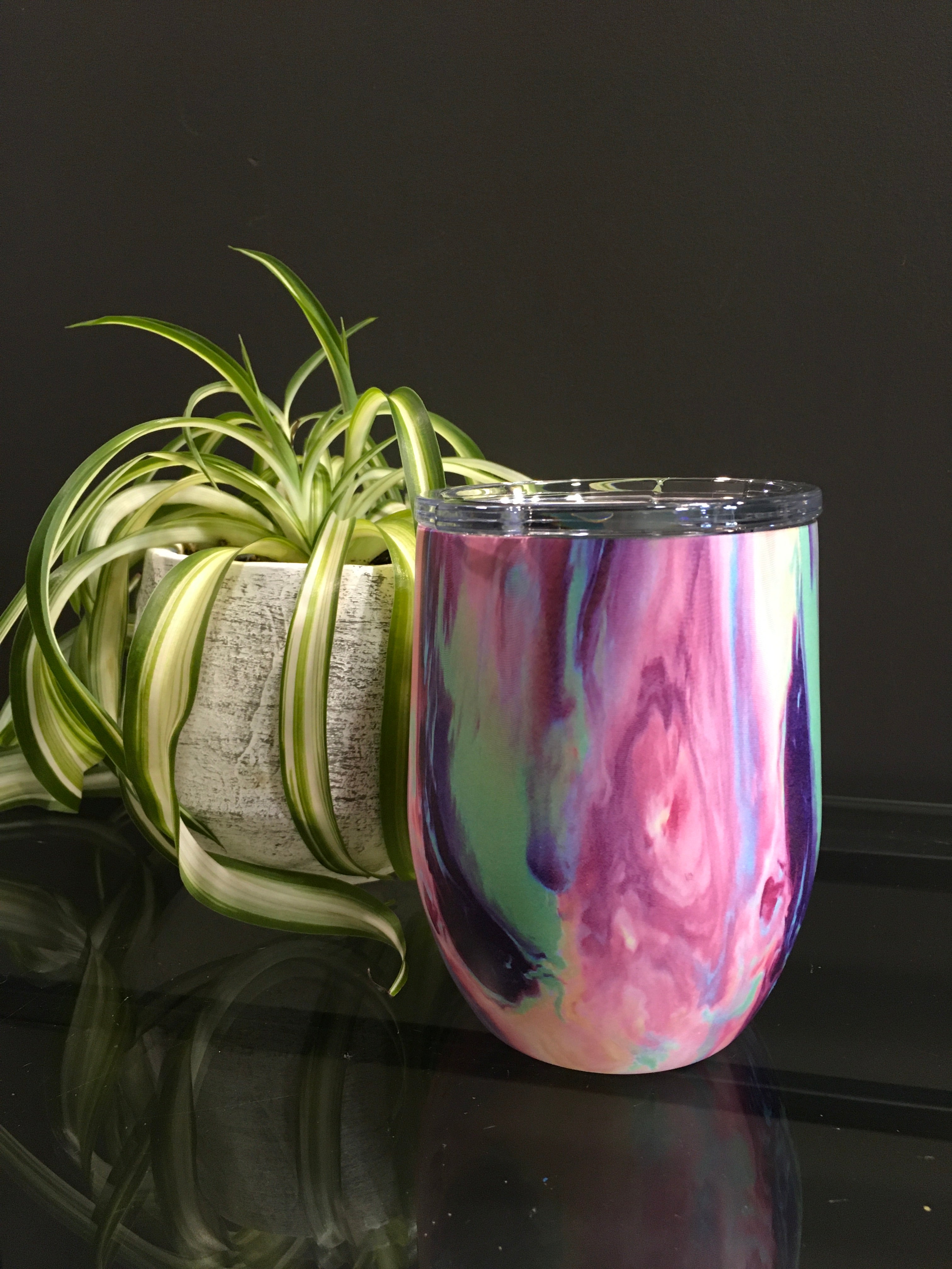 16oz Stemless Wine Cup-Cotton Candy